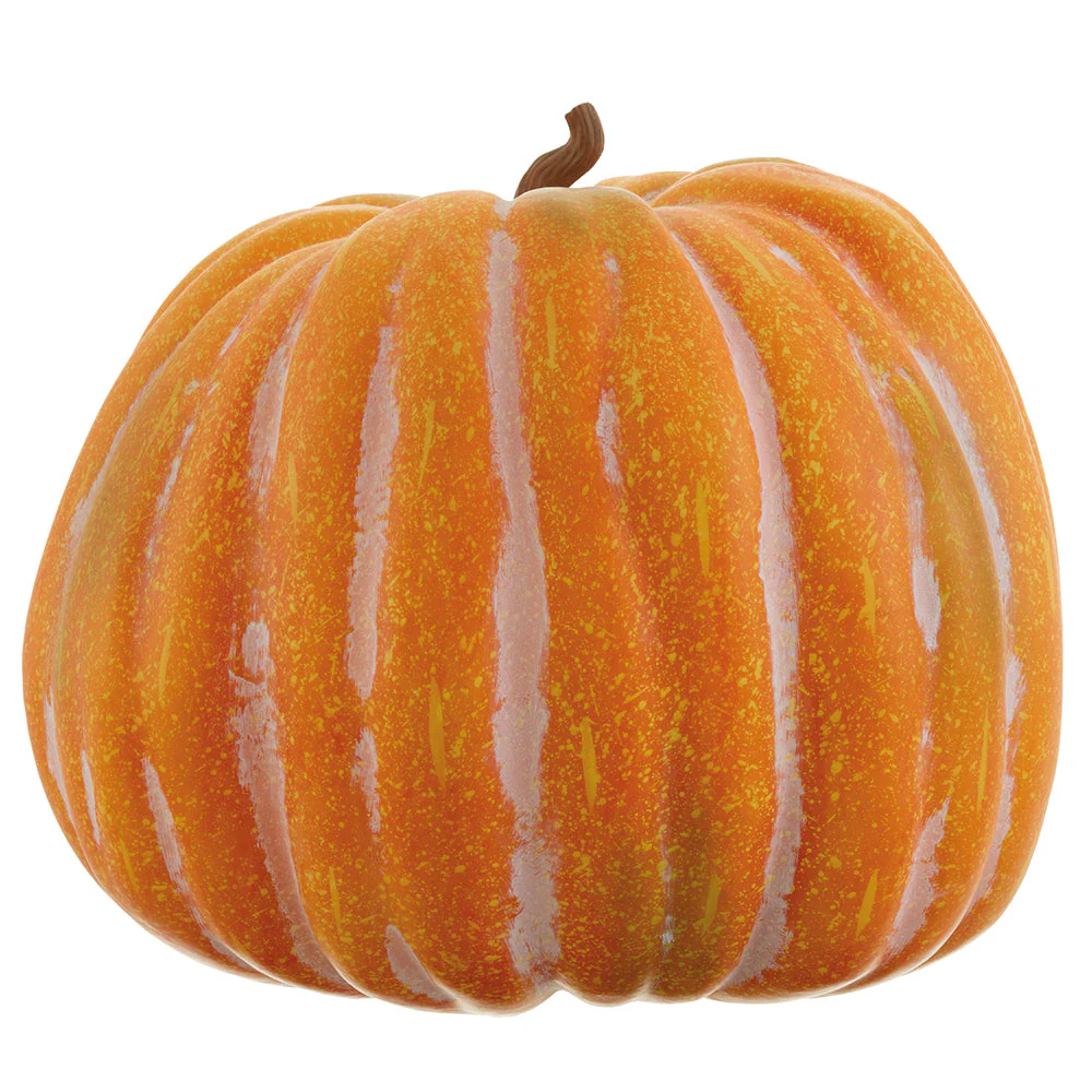 19"Hx21"W Artificial Pumpkin -Orange/Green