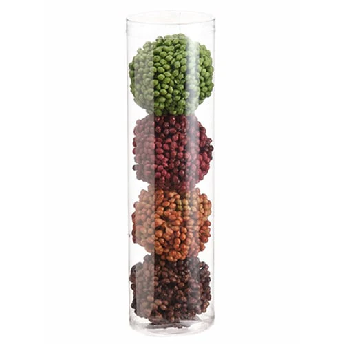 2.25" Boxed Sedum Ball-Shaped Artificial Topiary -Mixed Colors (Pack of 12)