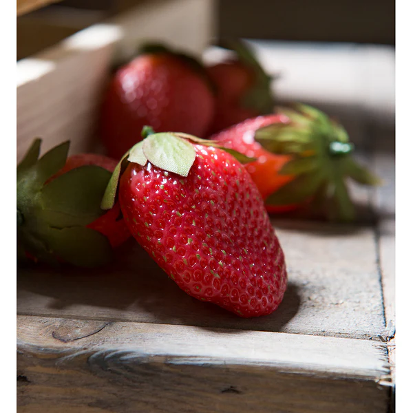 2.5" Soft-Touch Artificial Bagged Strawberry -Red (Pack of 24) - Image 2