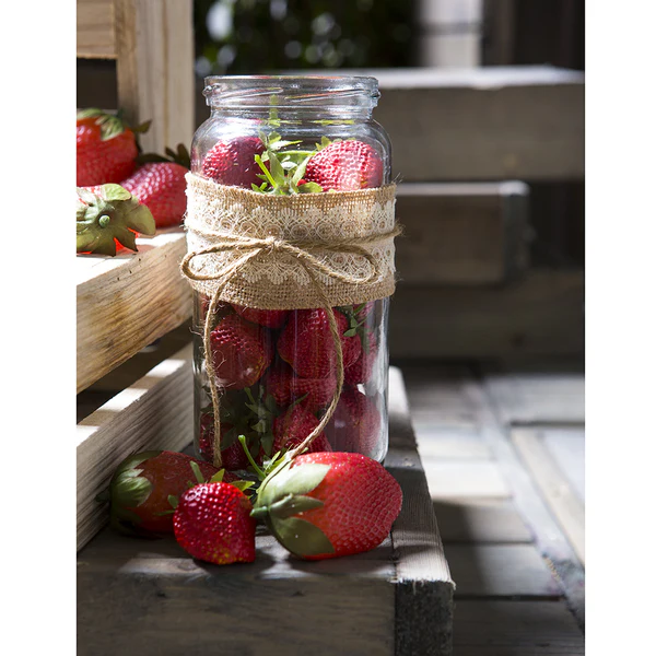 2.5" Soft-Touch Artificial Bagged Strawberry -Red (Pack of 24) - Image 3