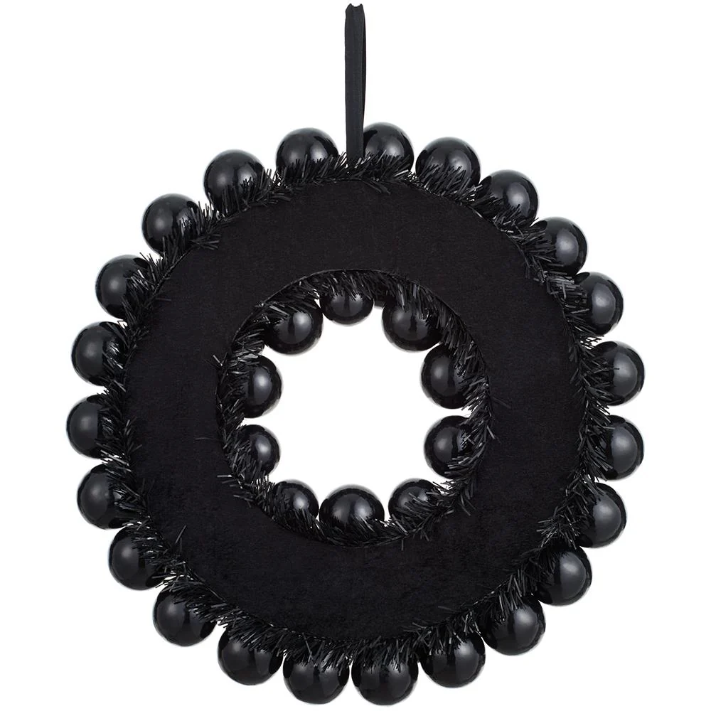20.5" Artificial Eyeball Wreath -Black (Pack of 2) - Image 2