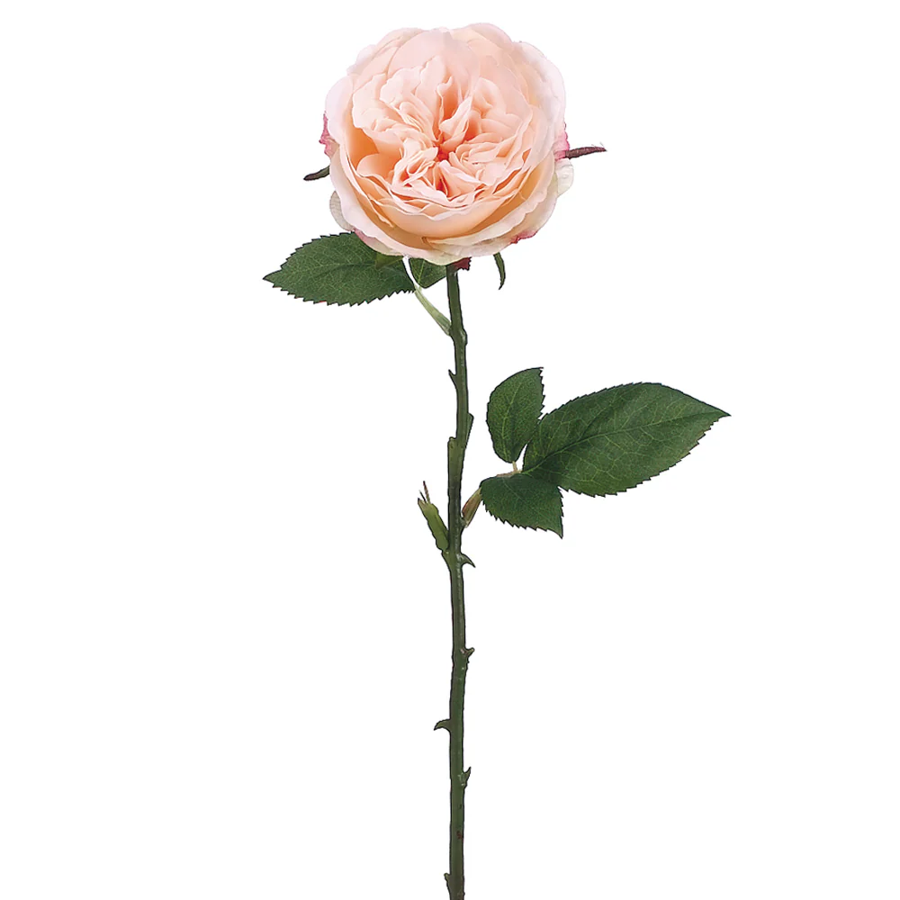 20.5" Silk Rose Flower Spray -Pastel Apricot (Pack of 12)