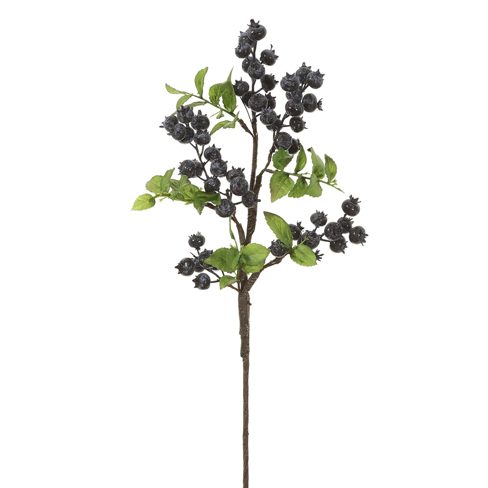20" Artificial Berry Stem -Blue (Pack of 12)