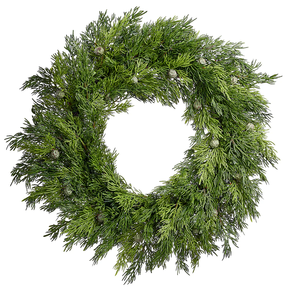 20" Artificial Juniper Wreath -Green (Pack of 2)
