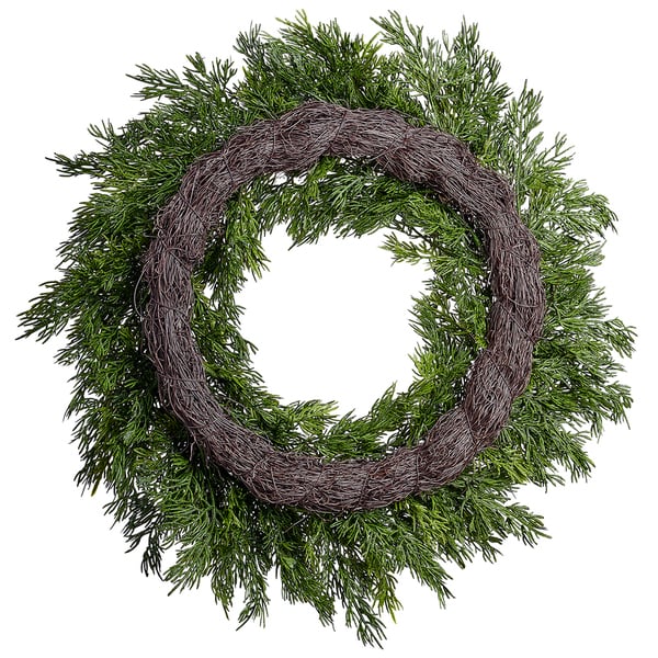 20" Artificial Juniper Wreath -Green (Pack of 2) - Image 2