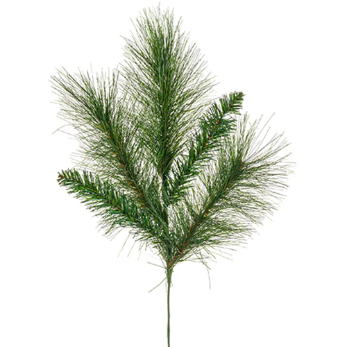 20" Artificial Long Needle Pine Stem -Green (Pack of 12)