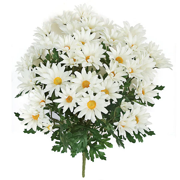 20" IFR Artificial Daisy Flower Bush -Cream (Pack of 6)