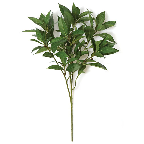 20" IFR Artificial Laurel Leaf Branch Stem w/Berries -Green (Pack of 24)