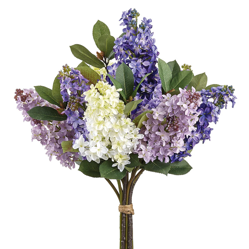 20" Lilac Silk Flower Bouquet -Mixed Colors (Pack of 2)