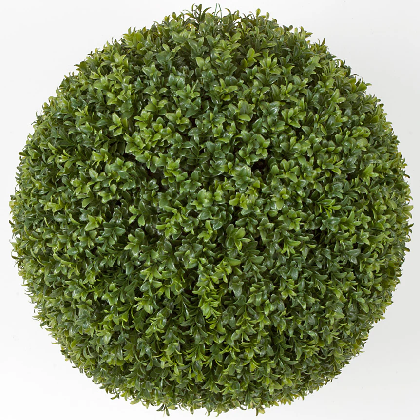20" Outdoor UV-Proof Artificial English Boxwood Topiary Ball -2 Tone Green