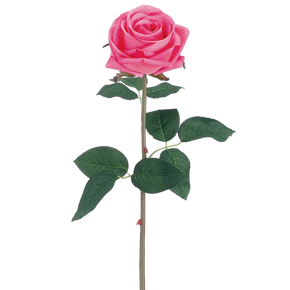 20" Real Touch Rose Silk Flower Stem -Salmon (Pack of 12)