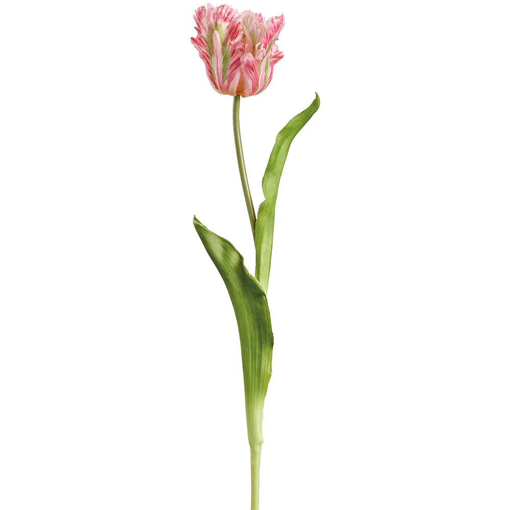 20" Real Touch Tulip Silk Flower Stem -Pink (Pack of 12)