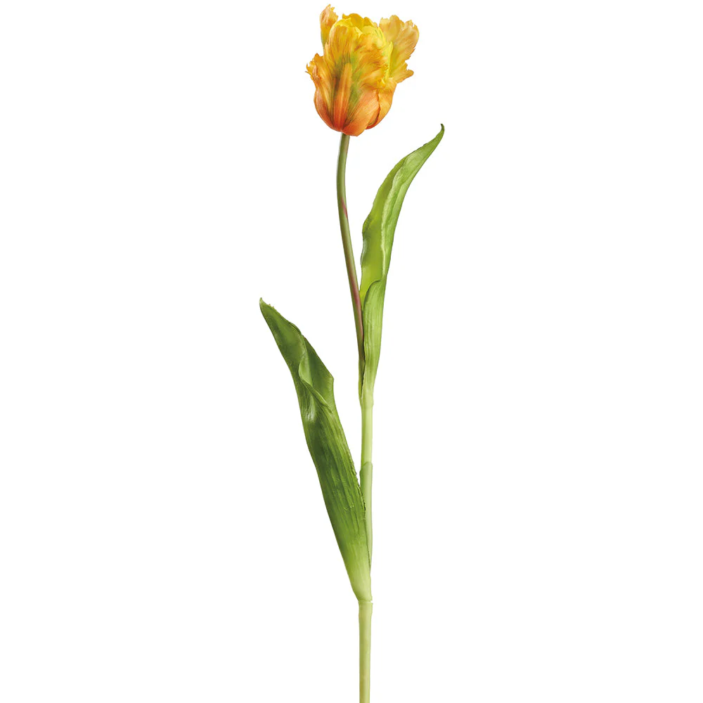 20" Real Touch Tulip Silk Flower Stem -Yellow (Pack of 12)