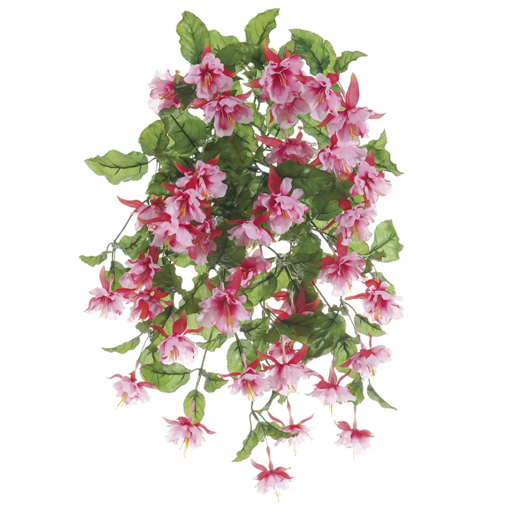 20" Silk Fuchsia Hanging Flower Bush -Pink/Fuchsia (Pack of 6)