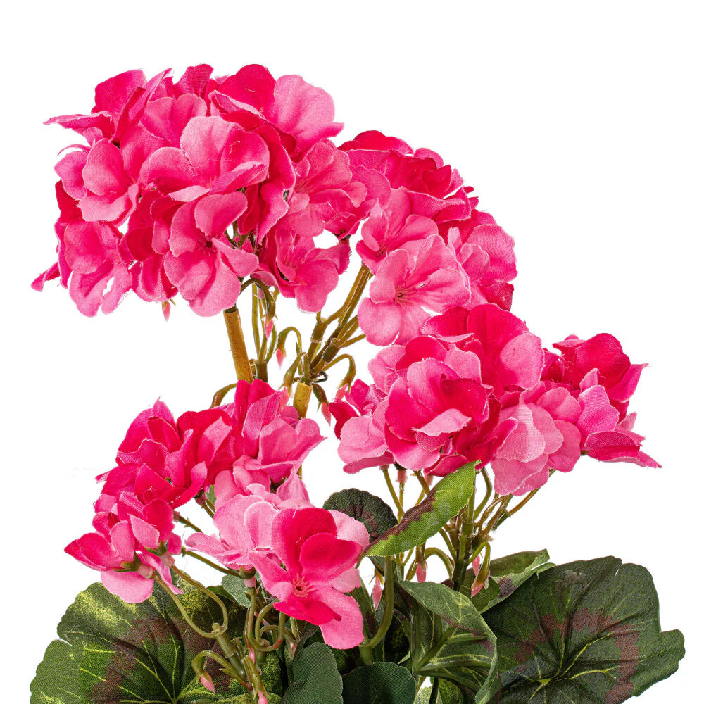 20" Silk Geranium Flower Bush -Pink (Pack of 12) - Image 5