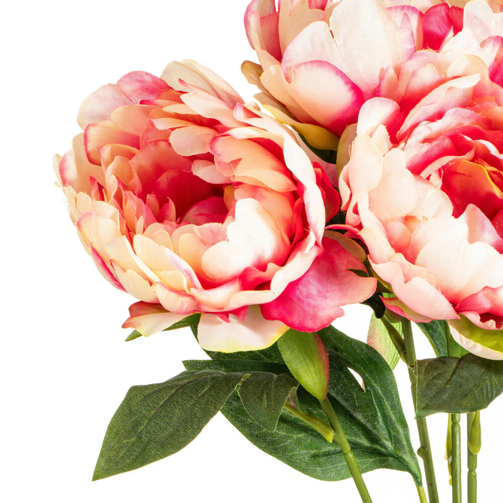 20" Silk Peony Flower Bush -Pink (Pack of 6) - Image 2