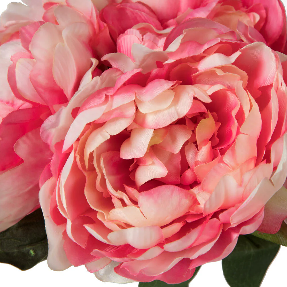 20" Silk Peony Flower Bush -Pink (Pack of 6) - Image 6