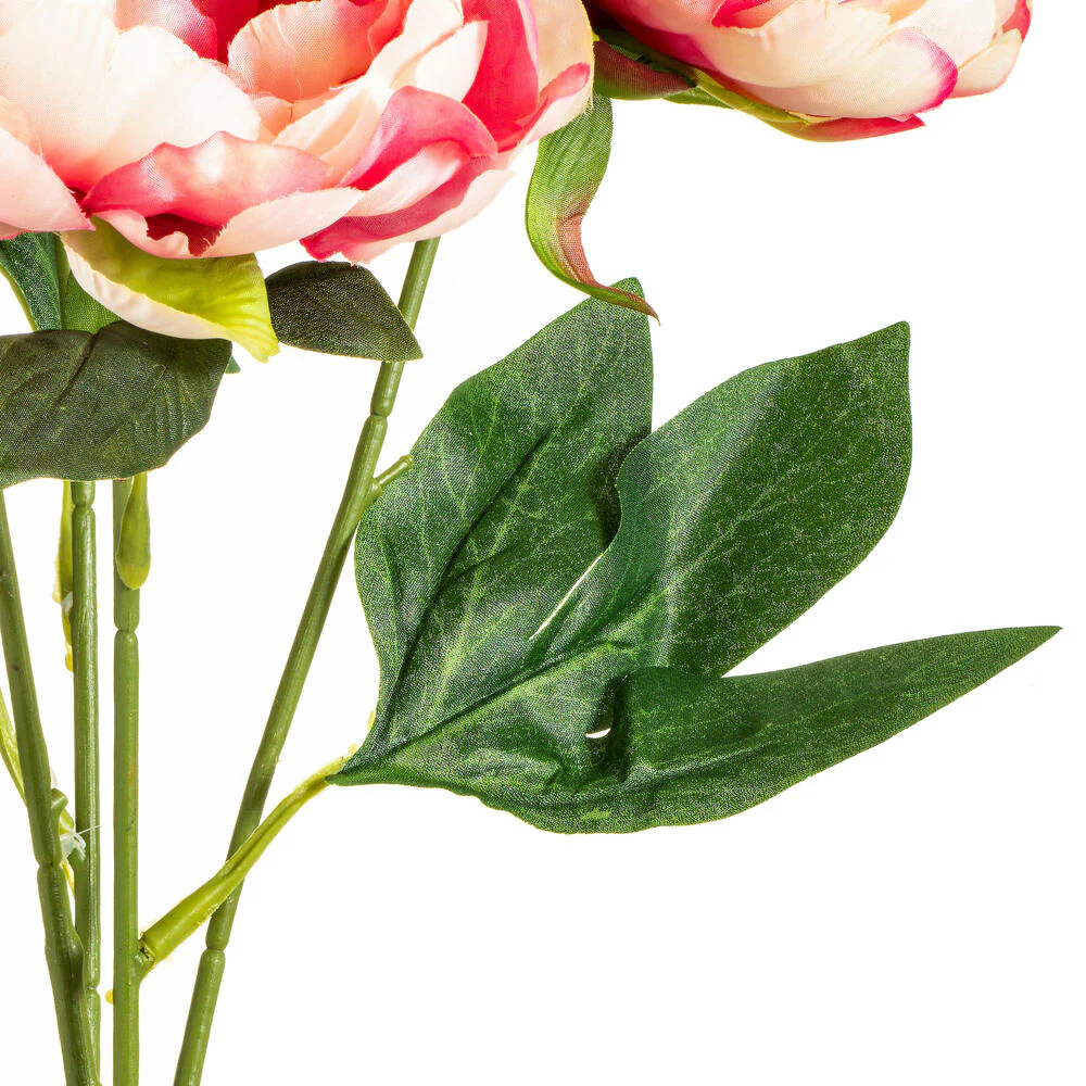 20" Silk Peony Flower Bush -Pink (Pack of 6) - Image 7