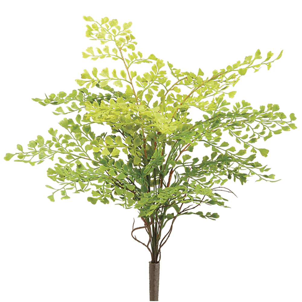 20" Soft-Touch Maidenhair Fern Silk Plant -Green (Pack of 12)