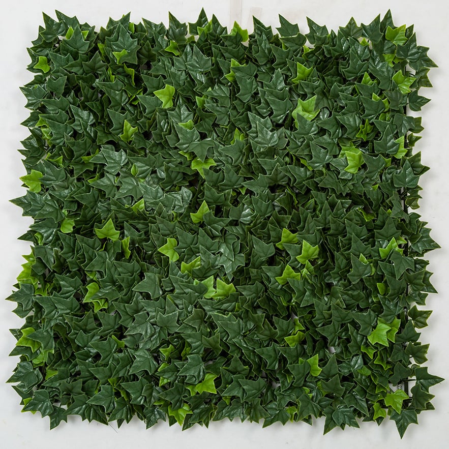 20"x20" Outdoor UV-Proof Artificial English Ivy Mat -2 Tone Green (Pack of 4)