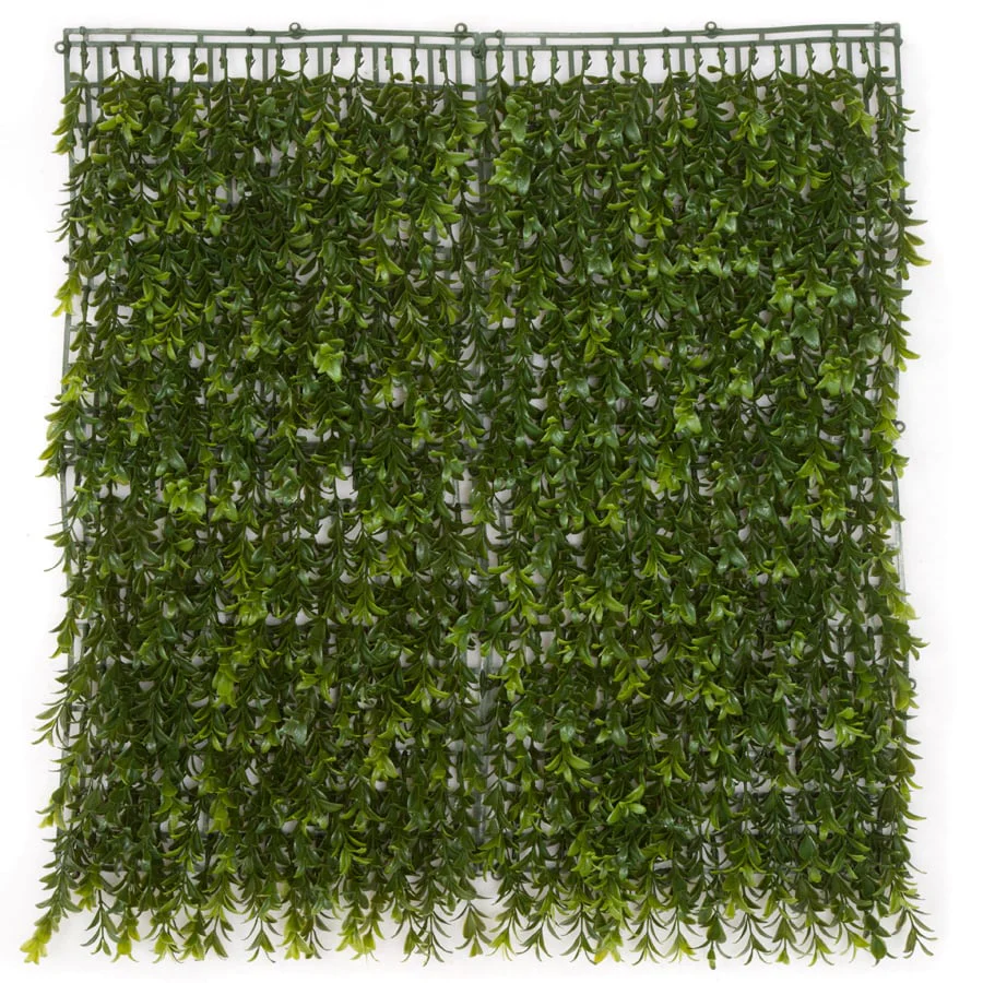 20"x20" Outdoor UV-Proof Artificial Hanging English Boxwood Mat -2 Tone Green (Pack of 4)