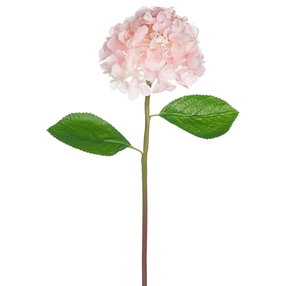 21.5" Real Touch Silk Hydrangea Flower Stem -Pink (Pack of 12)