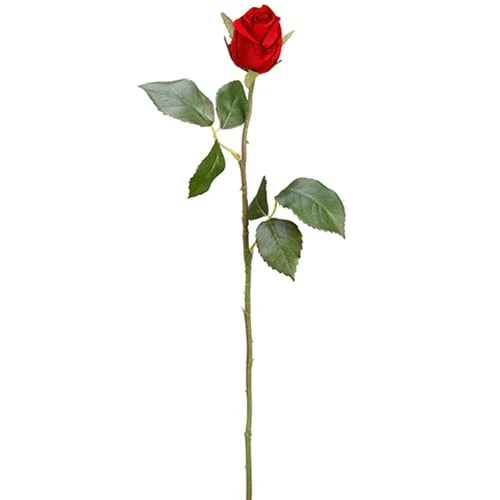 21.5" Rose Bud Silk Flower Stem -Red (Pack of 12)