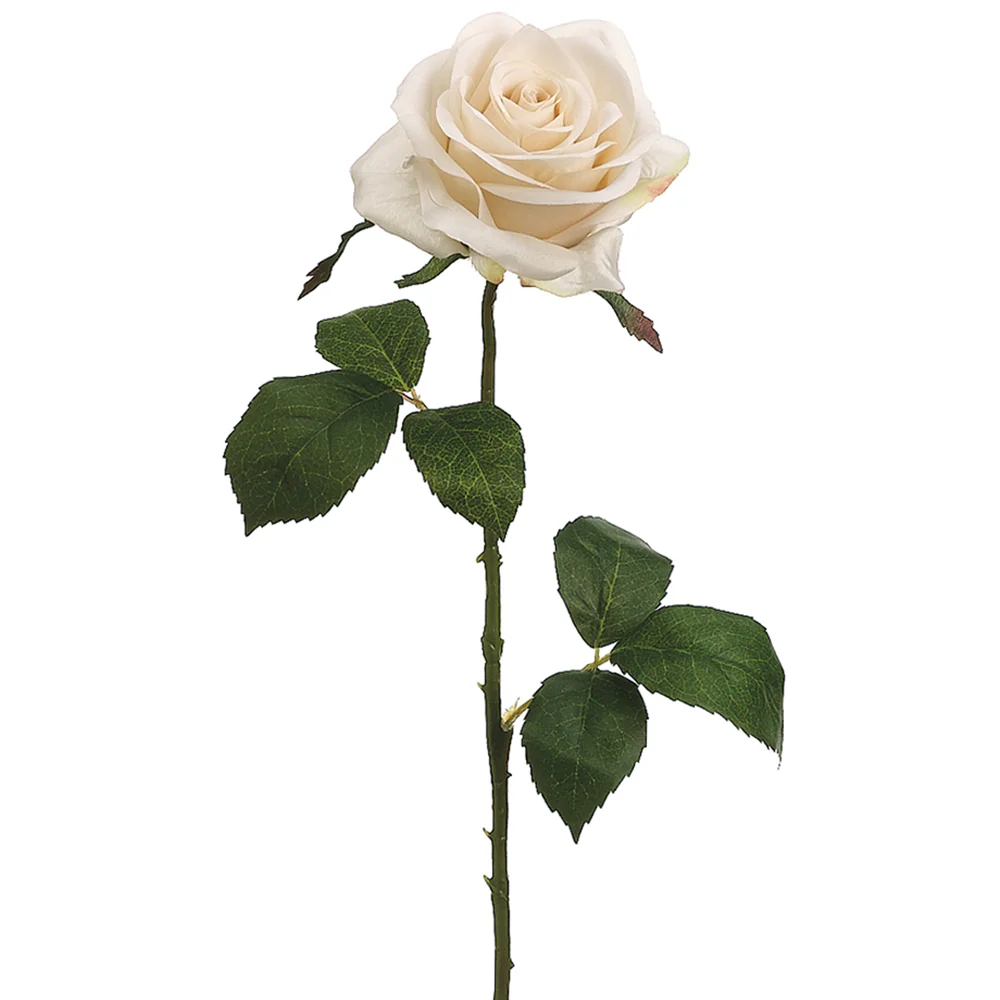 21.5" Silk Rose Flower Spray -Beige (Pack of 12)