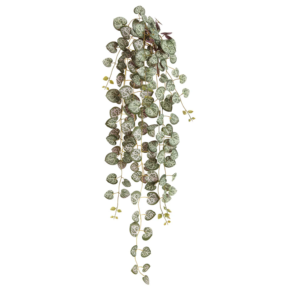 21.5" String of Hearts Leaf Silk Hanging Plant -Dark Green (Pack of 12)