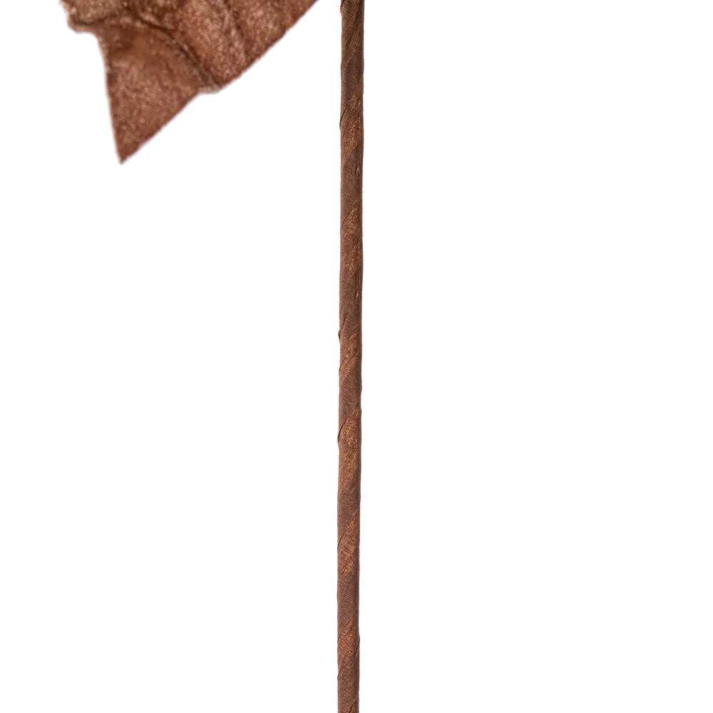 21.5"Hx18"W Artificial Poinsettia Flower Stem -Mocha (Pack of 6) - Image 3