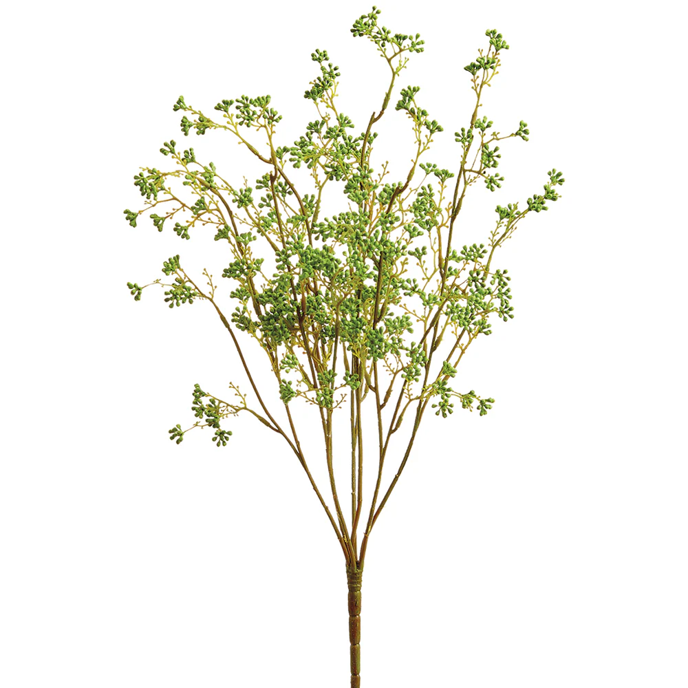 21" Artificial Plastic Berry Bush -Green (Pack of 12)