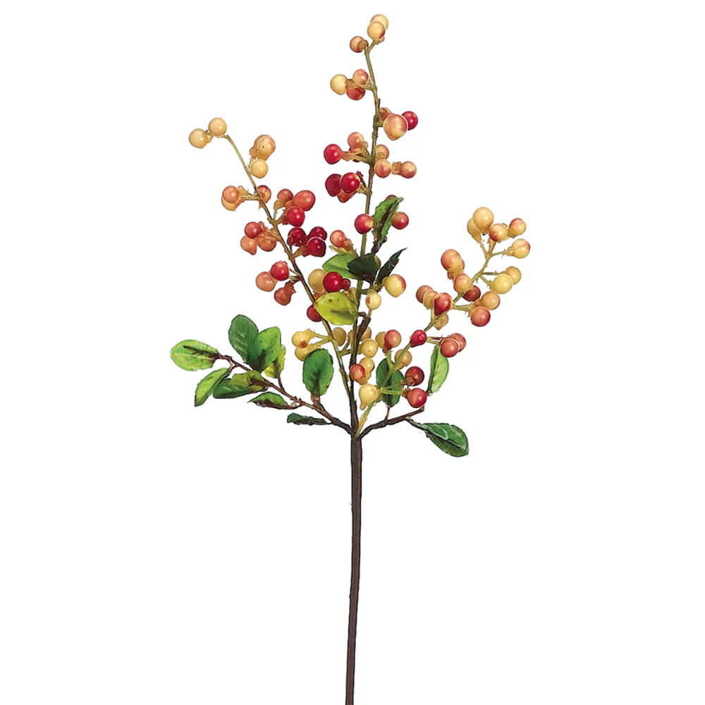 21" Artificial Spring Berry Spray -Yellow/Beauty (Pack of 12)