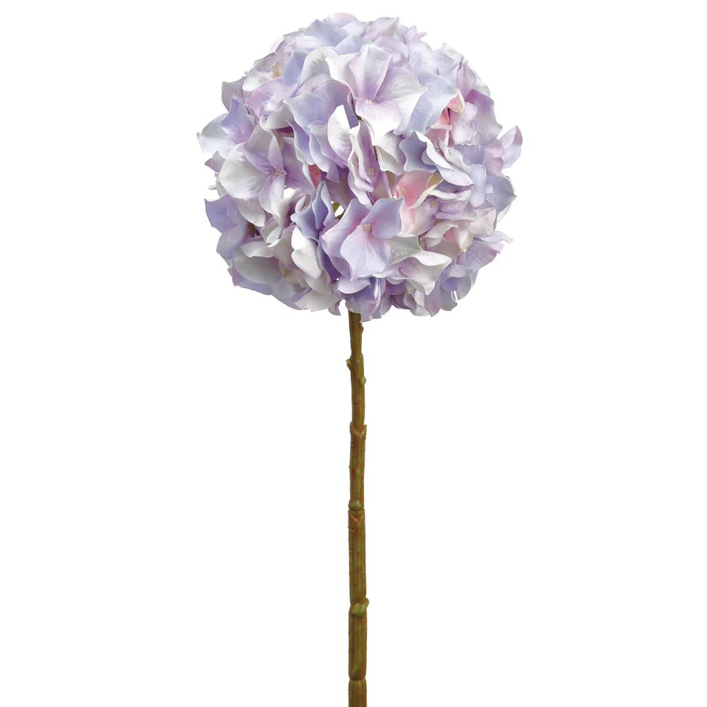 21" Hydrangea Silk Flower Stem -Lavender/Cream (Pack of 12)