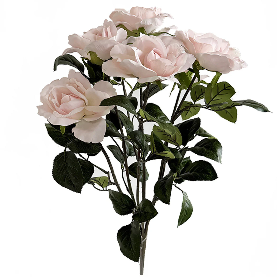 21" IFR Artificial Rose Flower Bush -Blush (Pack of 6)