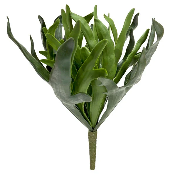 21" Outdoor UV-Proof Artificial Staghorn Fern Plant -Green (Pack of 4)