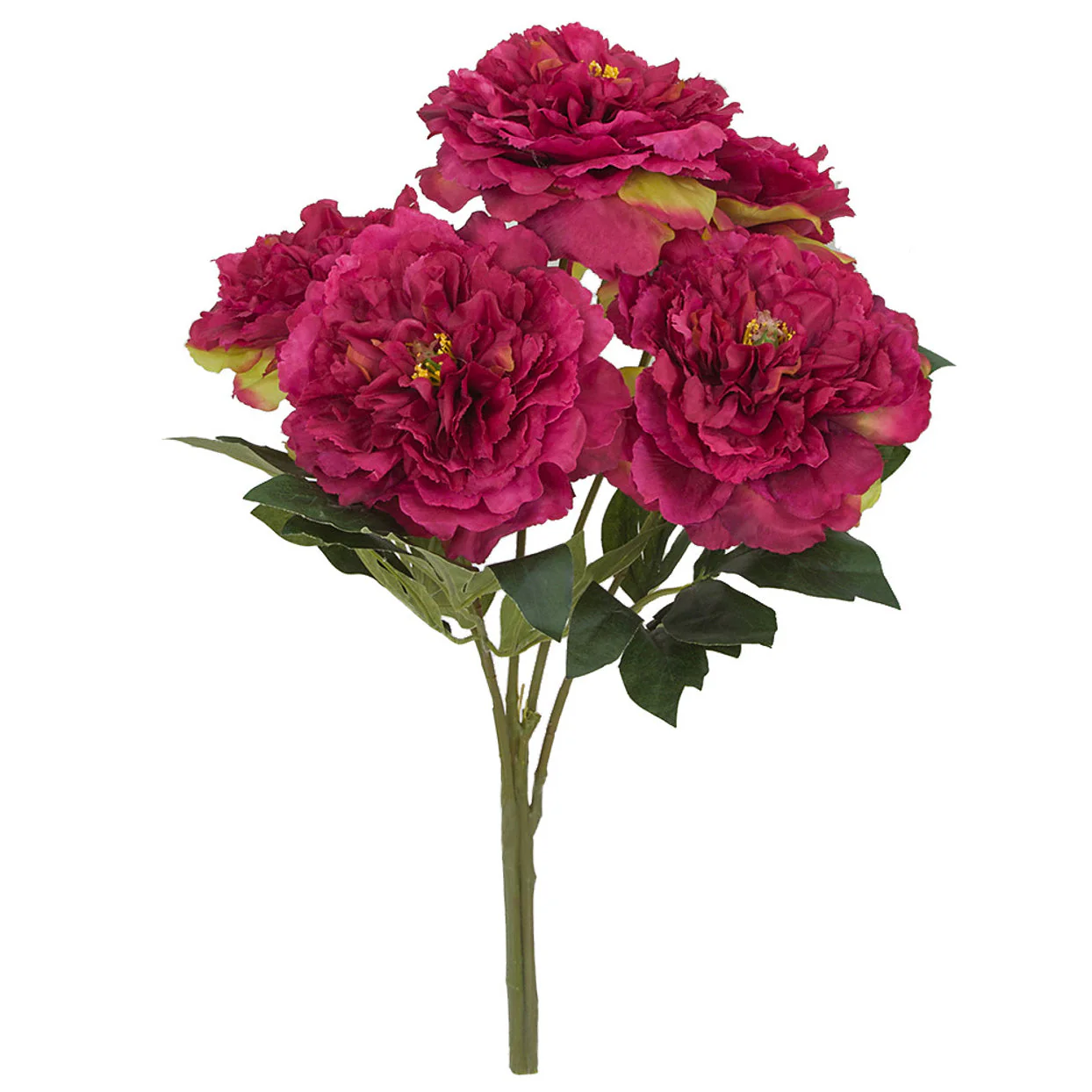 21" Peony Silk Flower Bush -Burgundy/Fuchsia (Pack of 6)