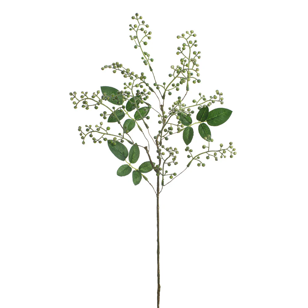 21" Sedum Artificial Flower Stem -Green (Pack of 12)