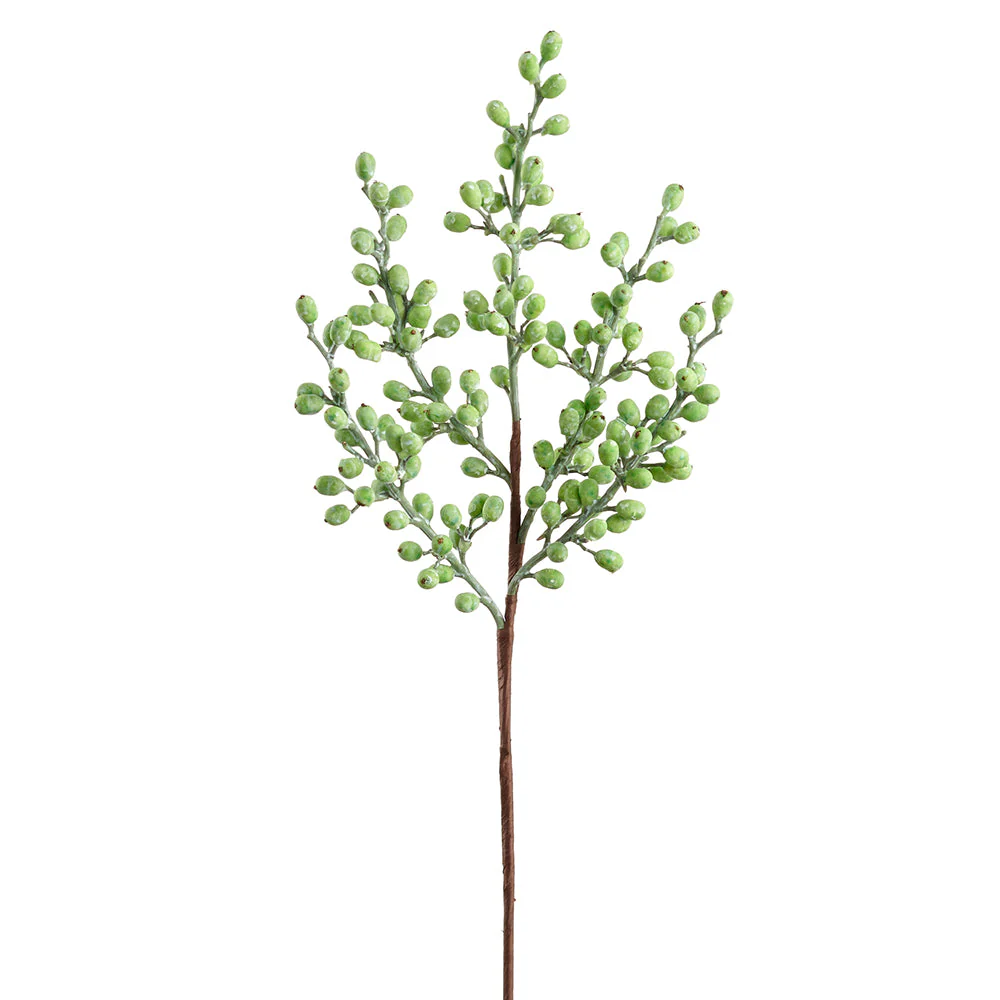 22" Berry Faux Stem -Green (Pack of 12)