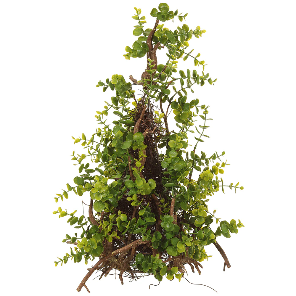 22" Boxwood Cone-Shaped Artificial Topiary -Green (Pack of 2)