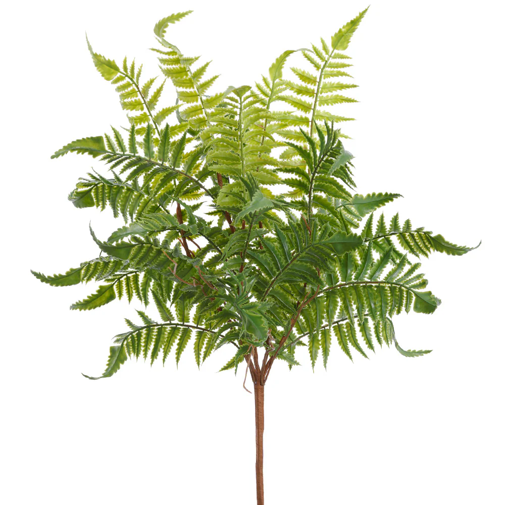22" Forest Fern Leaf Silk Plant -Green (Pack of 12)