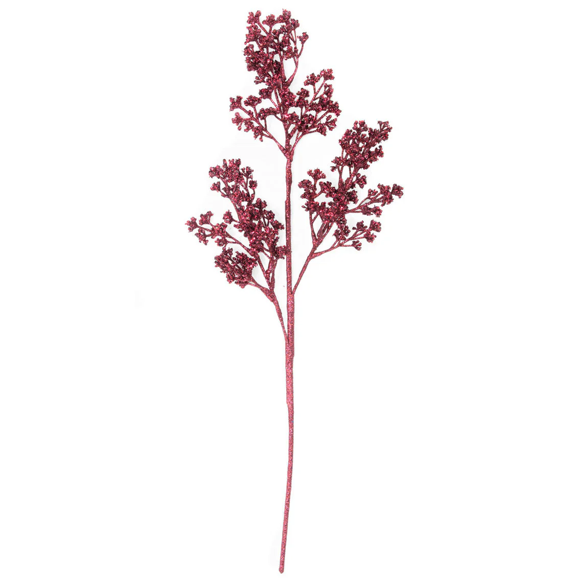 22" Glittered Berry Artificial Stem -Red (Pack of 12)