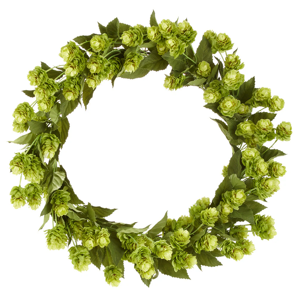 22" Hops Artificial Wreath -Green (Pack of 4)