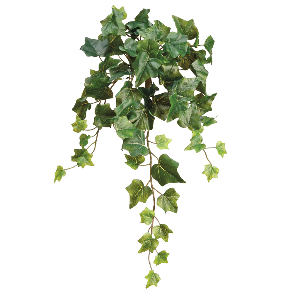 22" One-Piece Construction Ivy Silk Hanging Plant -78 Leaves -Green (Pack of 12)