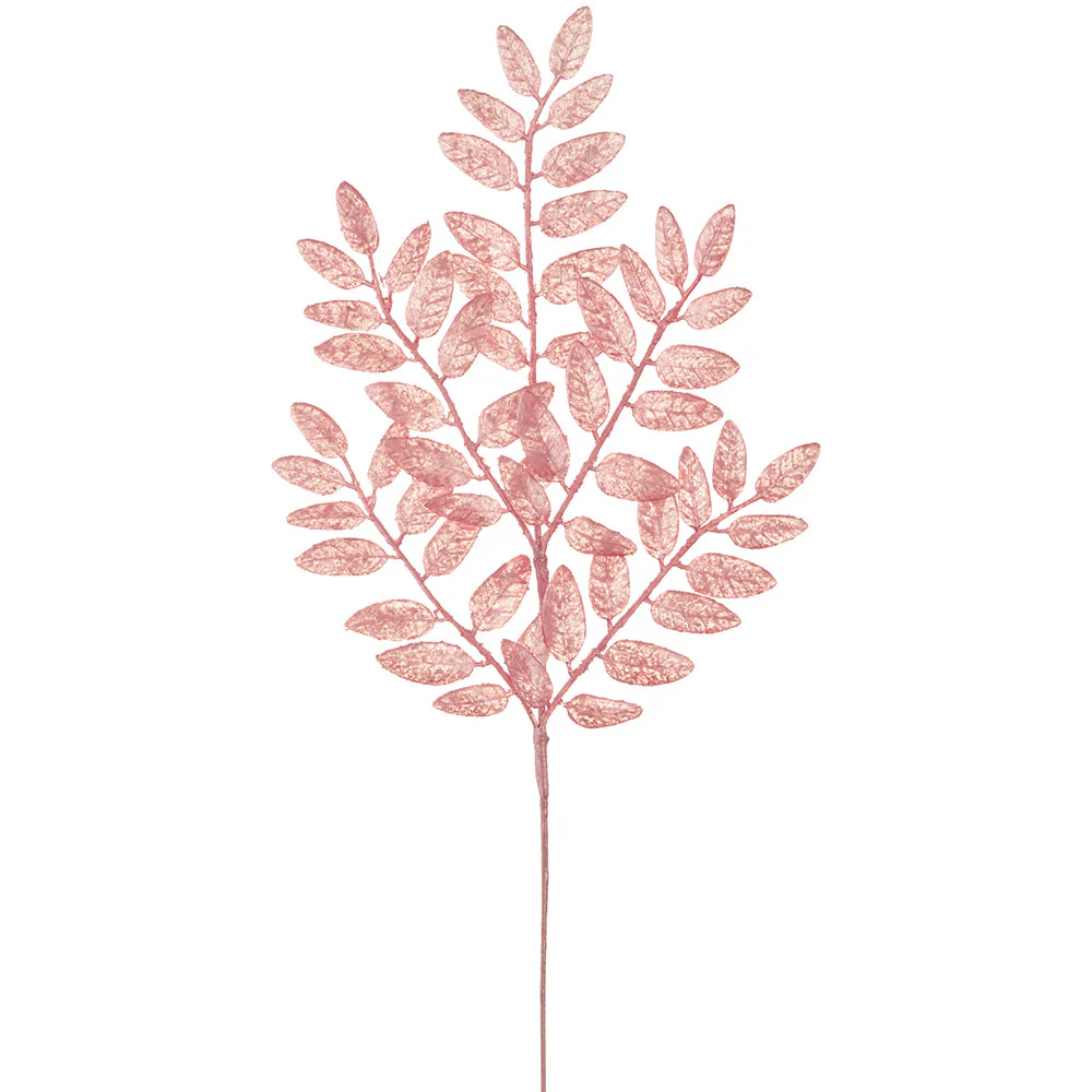 22" Pearlized Artificial Honey Locust Leaf Stem -Pink (Pack of 36)