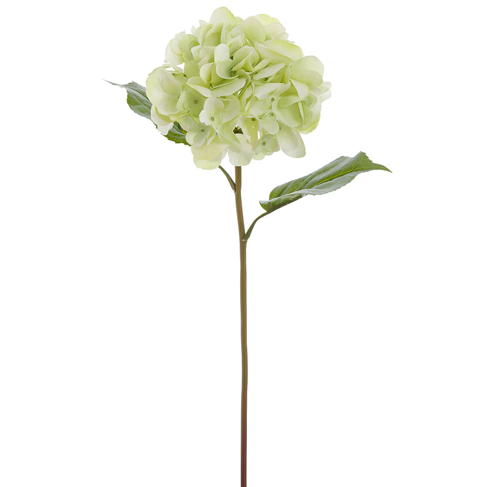 22" Real Touch Hydrangea Silk Flower Stem -2 Tone Green (Pack of 12)