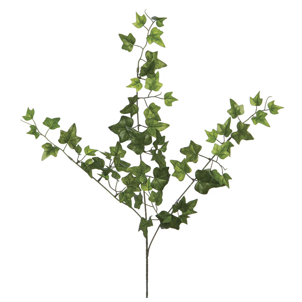 22" Silk Mini Ivy Leaf Stem -Green (Pack of 12)