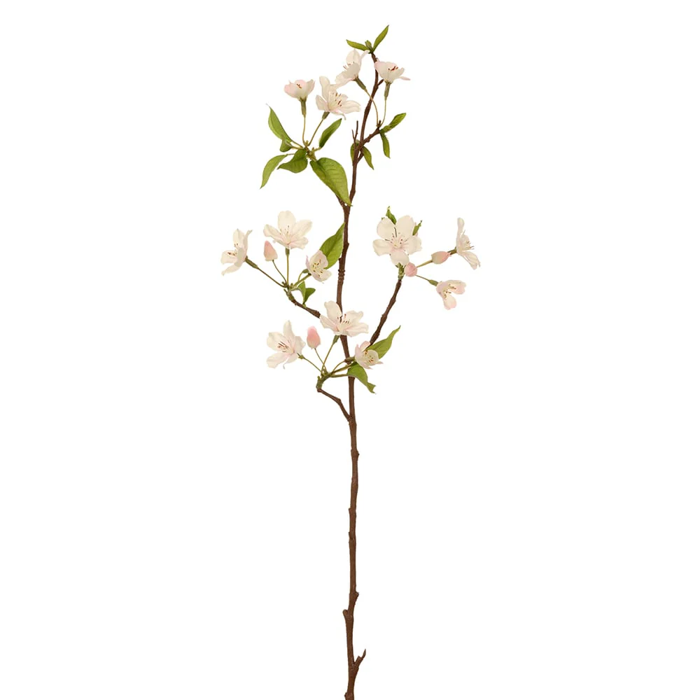 22" Silk Pear Blossom Flower Stem -Blush (Pack of 12)