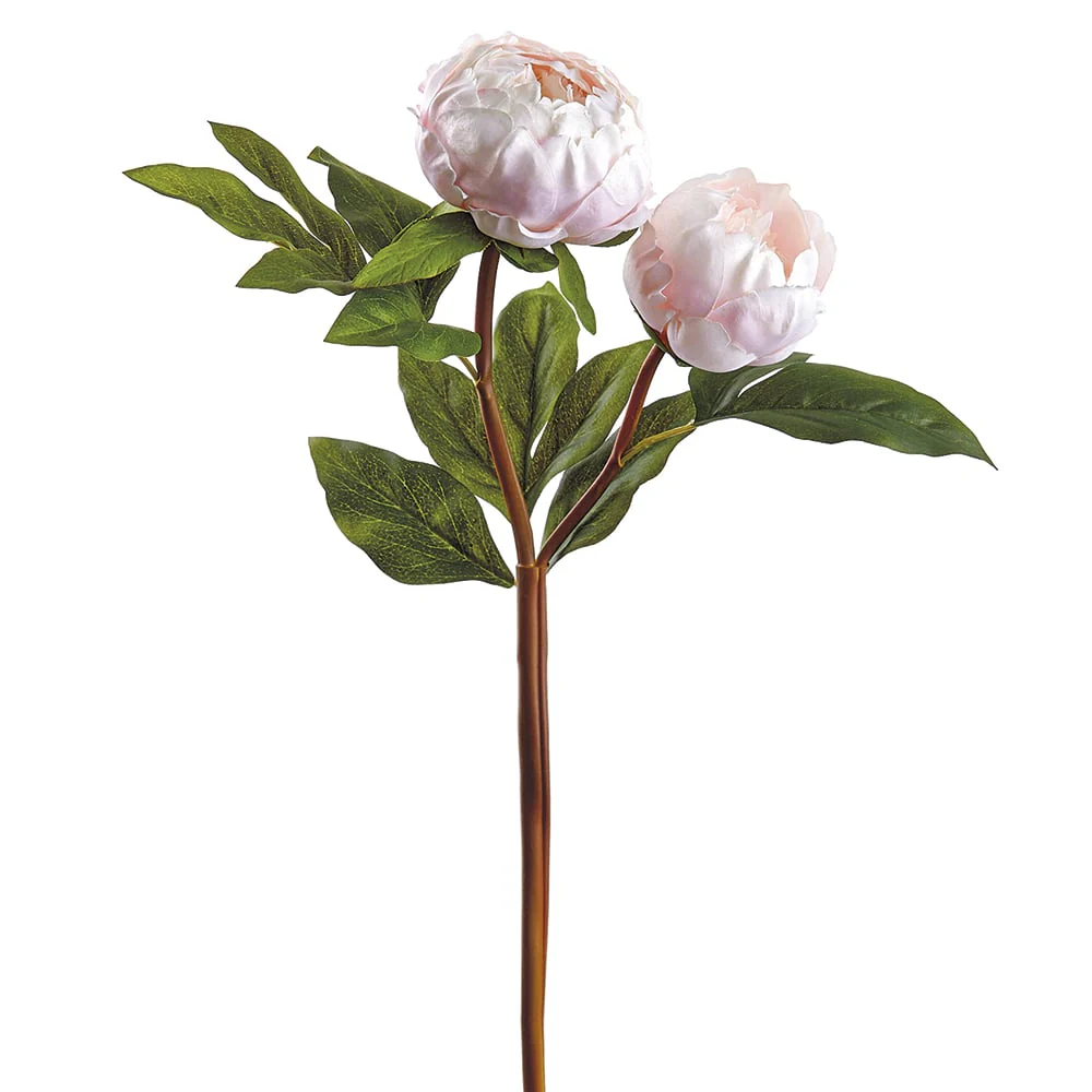 22" Silk Peony Flower Spray -Blush (Pack of 12)