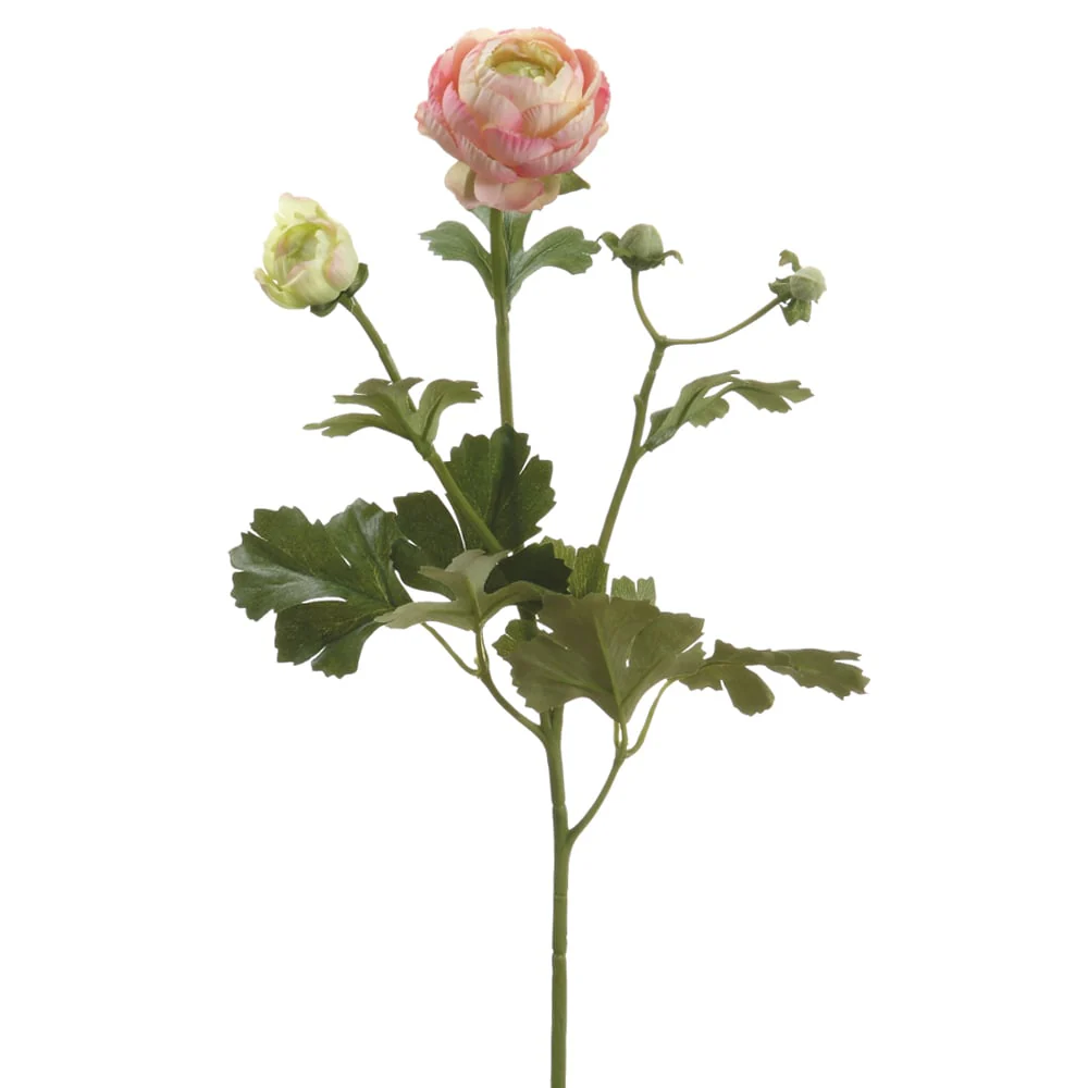 22" Silk Ranunculus Flower Spray -Pink (Pack of 12)