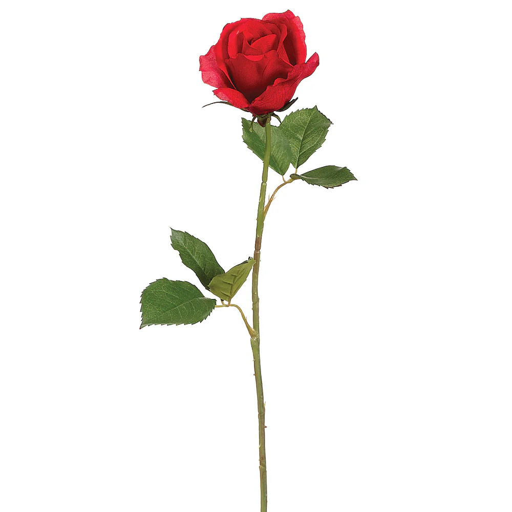 22" Silk Rose Bud Flower Spray -Red (Pack of 12)